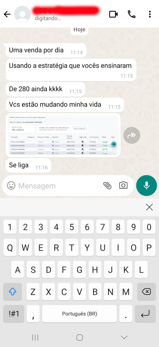 Depoimento de cliente